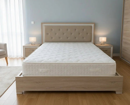 King Bedroom Set | Integrated Tufted Headboard | Sonoma Oak Finish | 180×210 cm - althahanifurniture