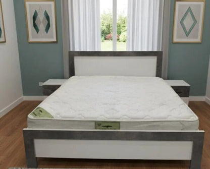 King Bedroom Set | Modern Grey & White | Complete Suite with 5 - Door Wardrobe , Brand New,180x200cm - althahanifurniture