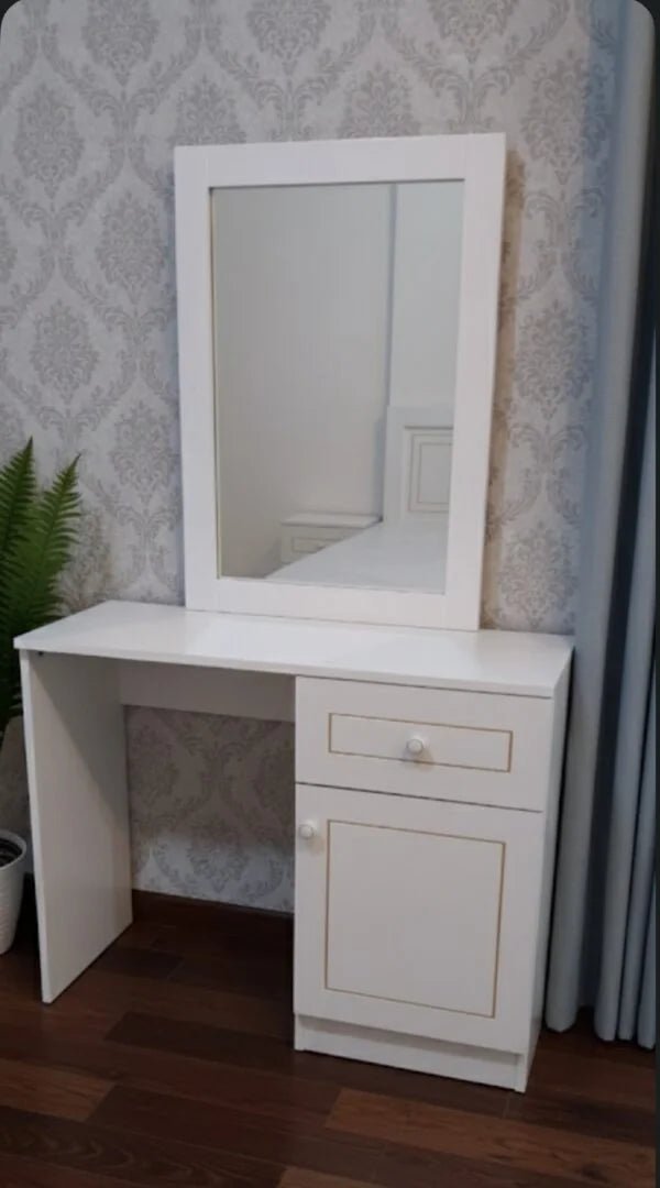 King Bedroom Set | Modern White Panel Design with 3 - Door Wardrobe, Brand New - althahanifurniture