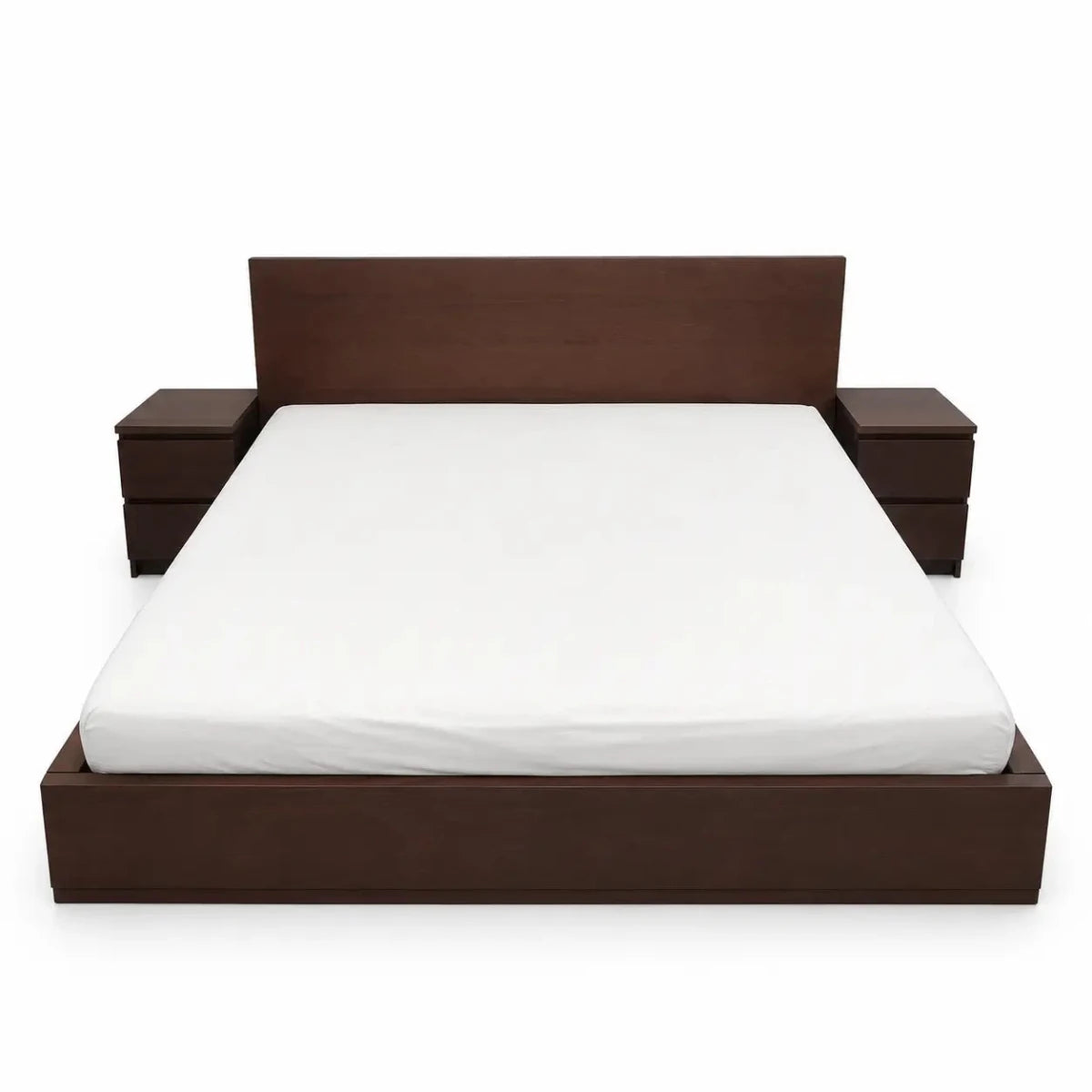 King Storage Bed Set with Mattress & 2 Side Tables | Pull-Out Drawers, 180x200 cm - used 5 months - Al Thahani Furniture