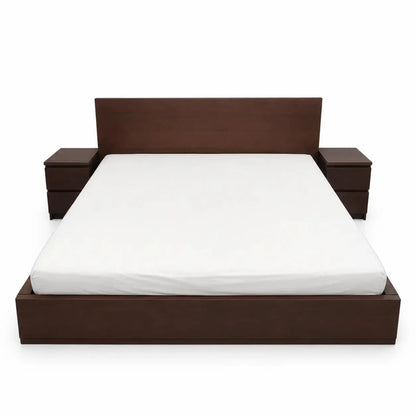 King Storage Bed Set with Mattress & 2 Side Tables | Pull-Out Drawers, 180x200 cm - used 5 months - Al Thahani Furniture