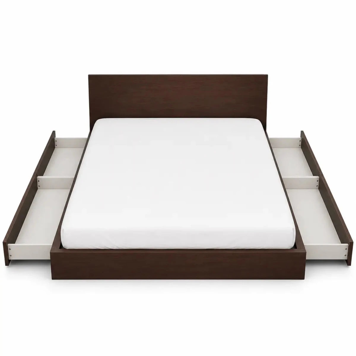 King Storage Bed Set with Mattress & 2 Side Tables | Pull-Out Drawers, 180x200 cm - used 5 months - Al Thahani Furniture
