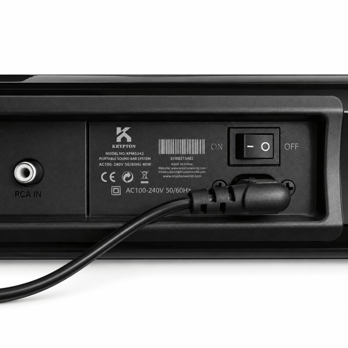 Krypton KNMS5482 45W Bluetooth 5.3 Soundbar with HDMI & Remote Control – Black - Al Thahani Furniture
