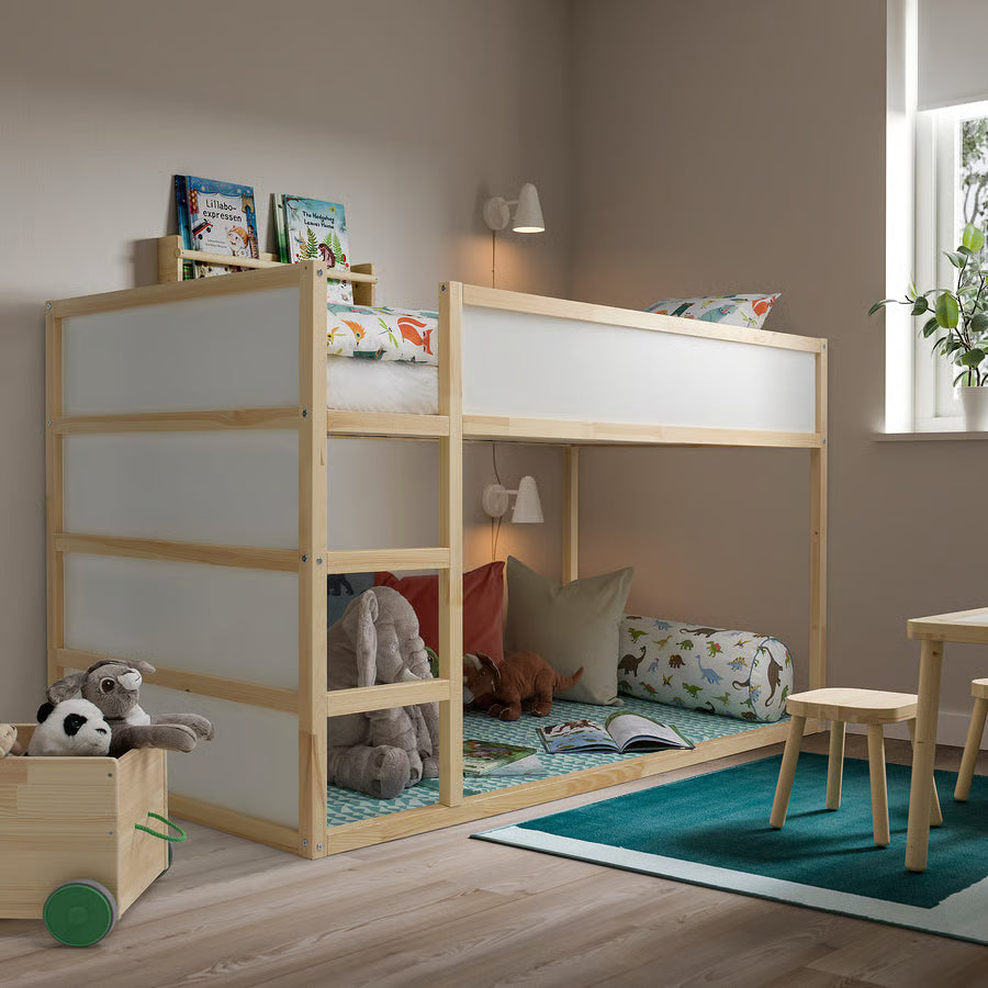 IKEA KURA Reversible Bed | White/Pine, 90x200 cm - used 3 months