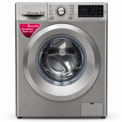 LG 6kg Inverter Direct Drive Front Load Washing Machine – Stone Silver – F2J5NNP7S - Al Thahani Furniture