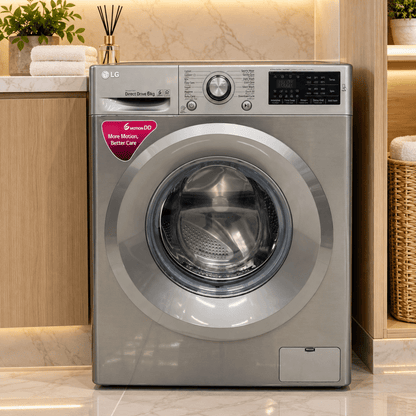 LG 6kg Inverter Direct Drive Front Load Washing Machine – Stone Silver – F2J5NNP7S - Al Thahani Furniture