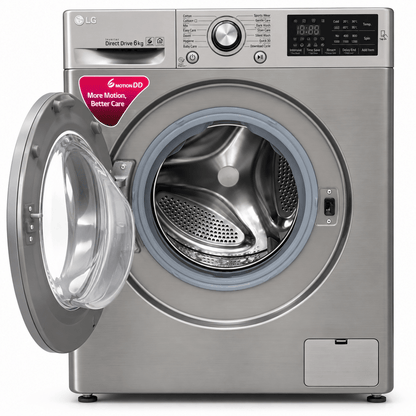 LG 6kg Inverter Direct Drive Front Load Washing Machine – Stone Silver – F2J5NNP7S - Al Thahani Furniture