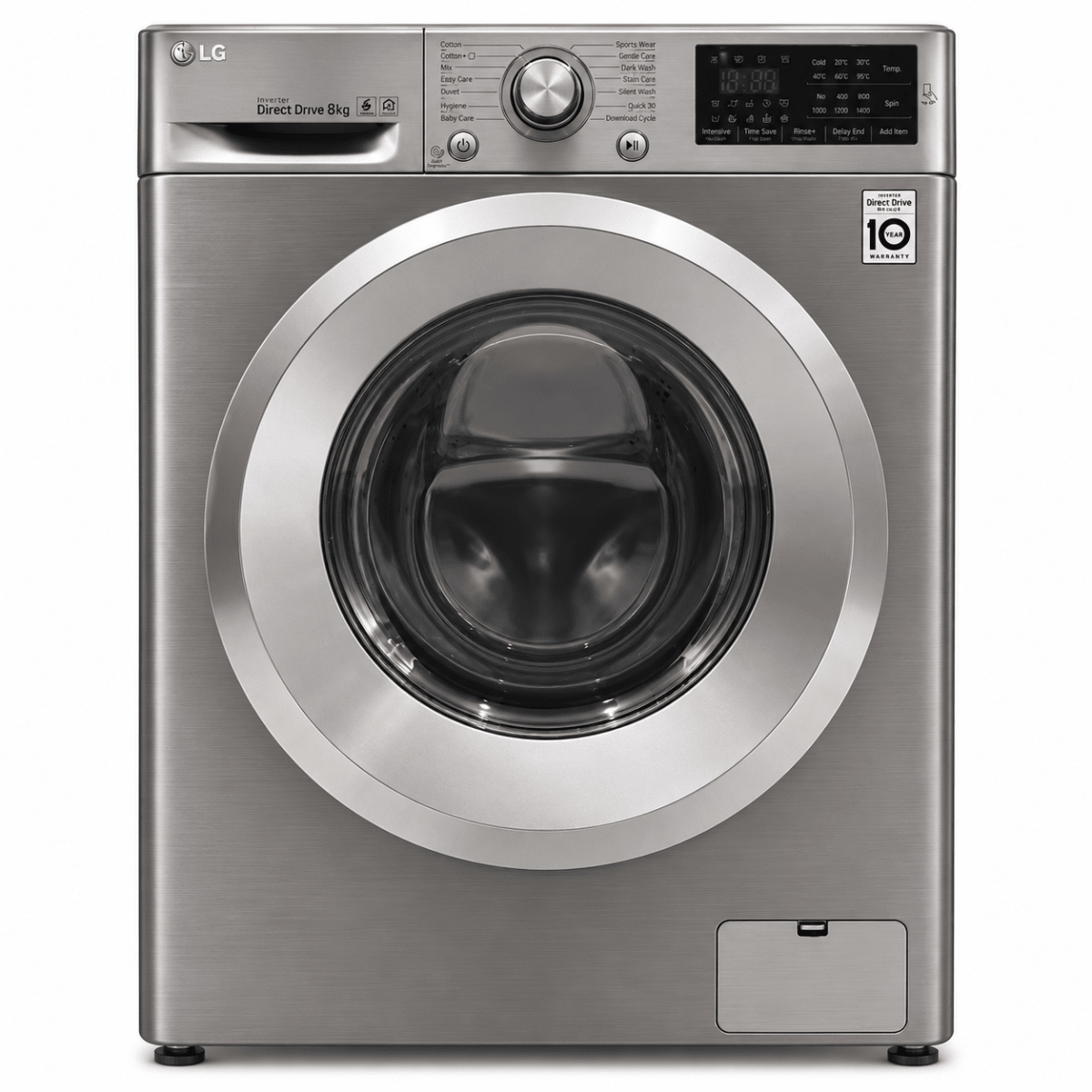 LG F4J5TNP7S 8kg Front Load Washing Machine – 1400 RPM – Stone Silver - Al Thahani Furniture