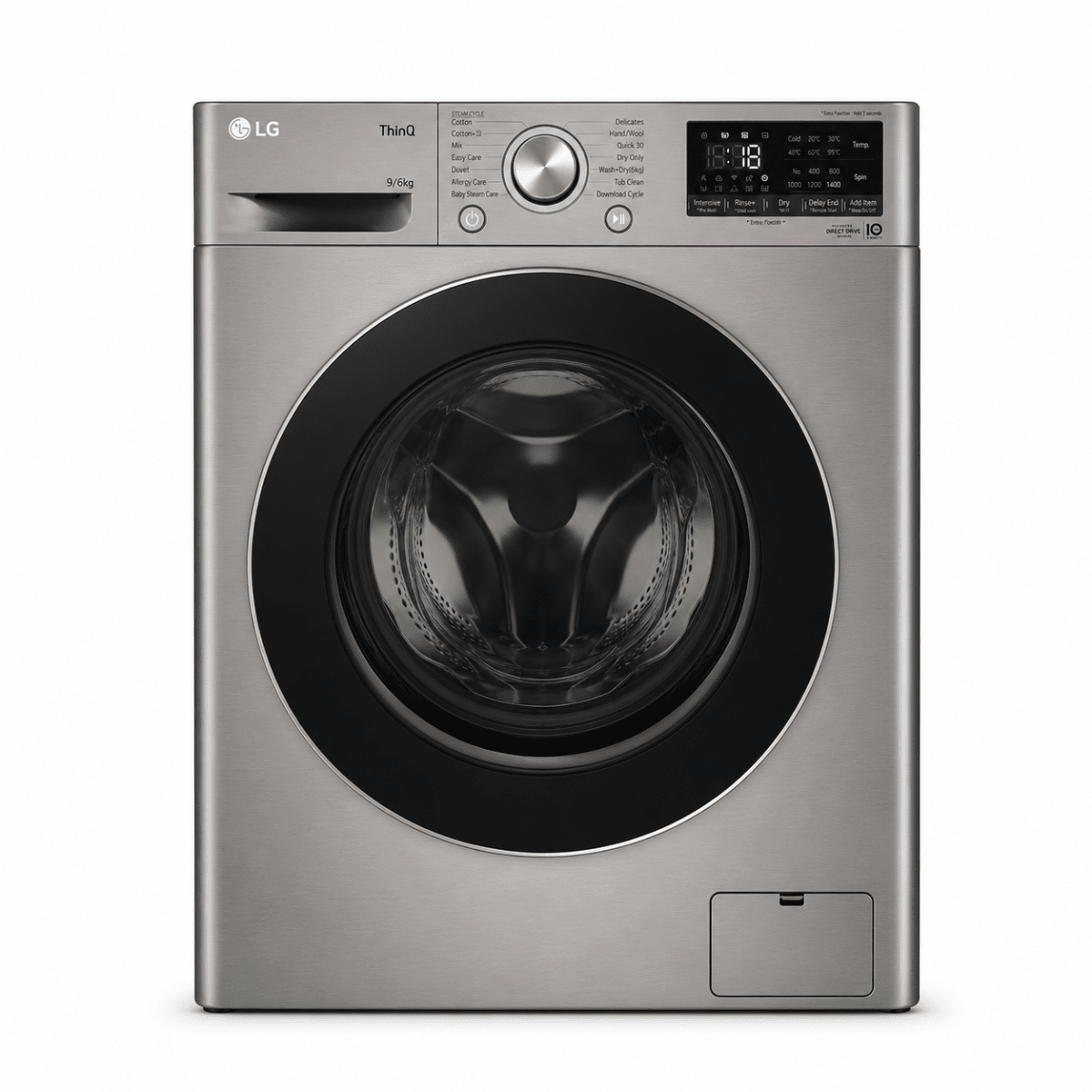 LG F4V5VGP2T Front Load Washer Dryer Combo | 9kg/6kg, AI DD™, Steam™ - used 6 months - Al Thahani Furniture