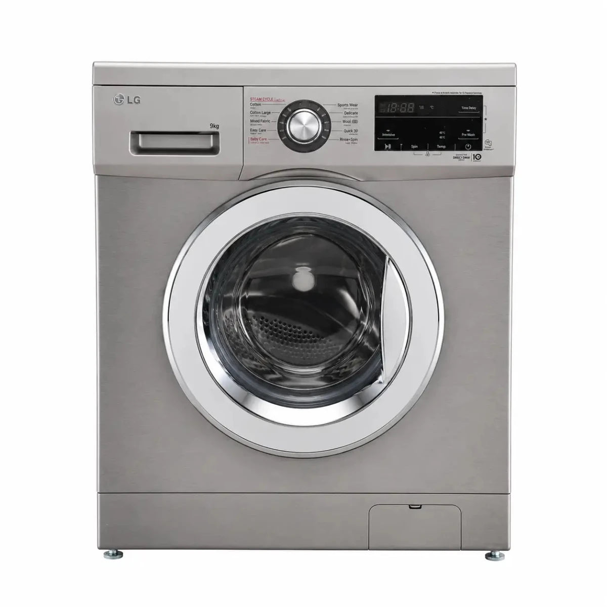 LG FH4J3VDYLP2 Front Load Washing Machine | 9kg, Platinum Silver - used 6 months - Al Thahani Furniture