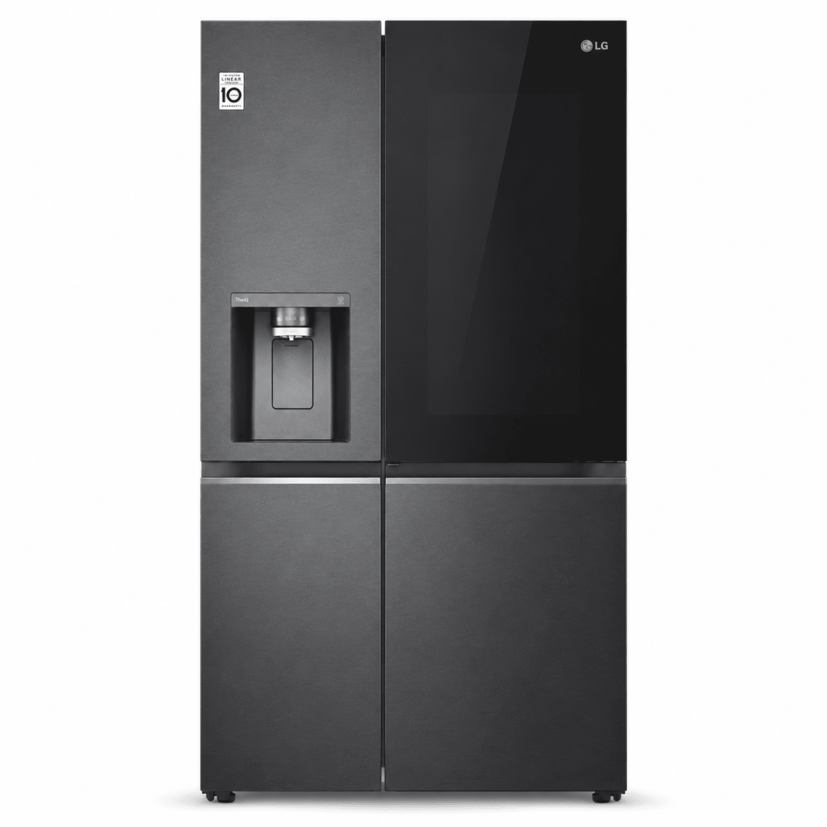 LG GR-X267CQES InstaView™ Side-by-Side Refrigerator – 617L – Matte Black - Al Thahani Furniture