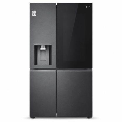 LG GR-X267CQES InstaView™ Side-by-Side Refrigerator – 617L – Matte Black - Al Thahani Furniture