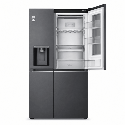 LG GR-X267CQES InstaView™ Side-by-Side Refrigerator – 617L – Matte Black - Al Thahani Furniture