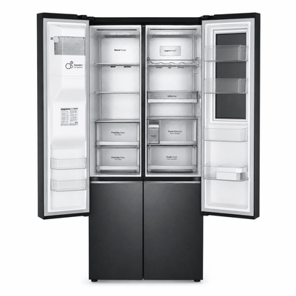 LG GR-X267CQES InstaView™ Side-by-Side Refrigerator – 617L – Matte Black - Al Thahani Furniture