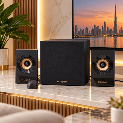 Logitech Z533 2.1 Multimedia Speaker System with Subwoofer – Black - Al Thahani Furniture