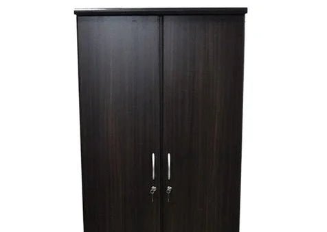 MAF 2 - Door Wooden Cabinet | Wenge Black | 110 x 80 x 40 cm | Modern Wardrobe with Hanging & Shelving - althahanifurniture