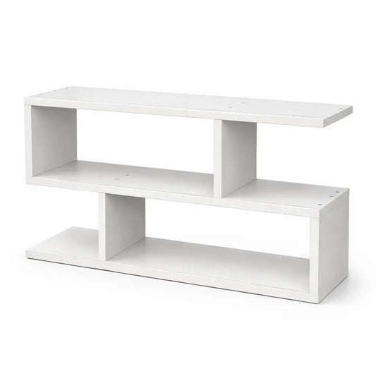 Mahmayi Wooden Modern S - Shaped TV Stand and Coffee Table – used 6 months - althahanifurniture