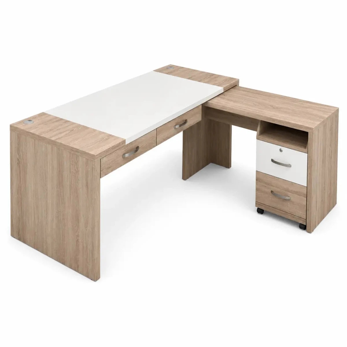 Mahmayi Zelda M225 L-Shaped Executive Workstation - used 5 months - Al Thahani Furniture