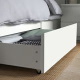 IKEA MALM King Bed with 2 Storage Drawers & Mattress