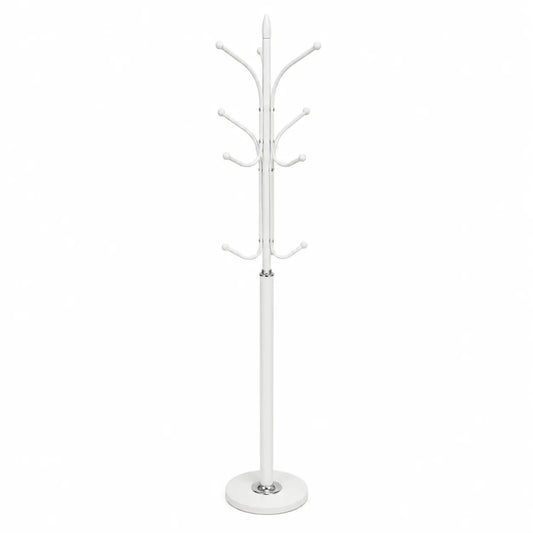 Maple Leaf Home Metal Coat Hanging Rack Stand | White, H175 cm - used 5 months - Al Thahani Furniture