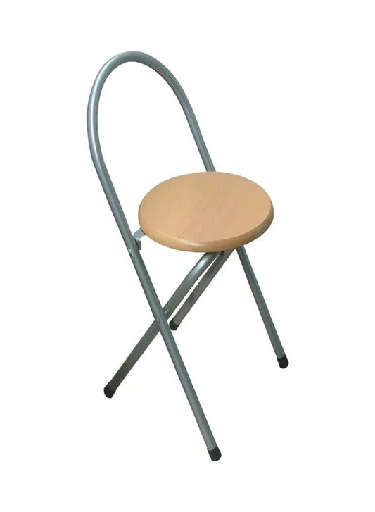 Metal Folding Chair with Wooden Seat | Classic & Functional - althahanifurniture