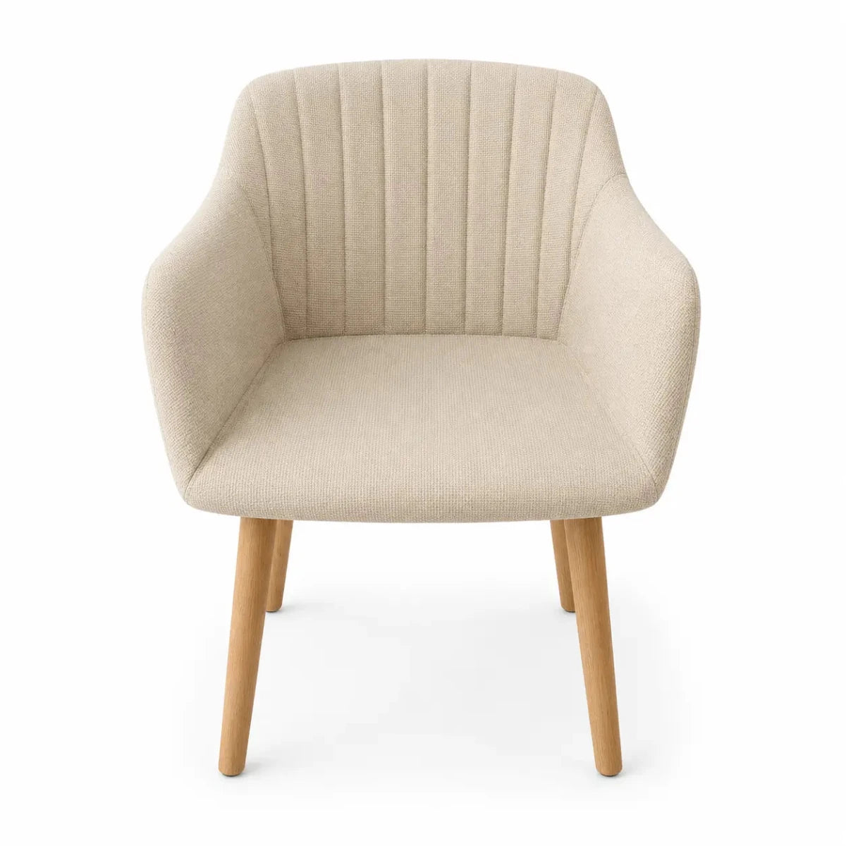 Mid - Century Modern Dining Set | 4 Chairs, Light Wood, 160x90 cm - used 6 months - Al Thahani Furniture