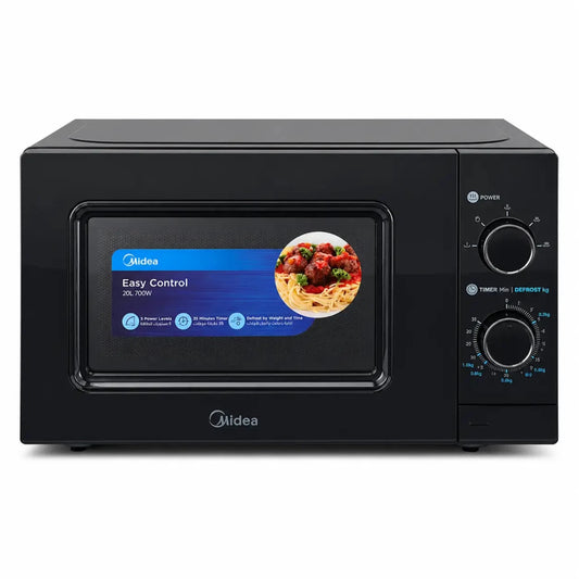 Midea 20L Solo Microwave Oven in Black – used 3 months - Al Thahani Furniture