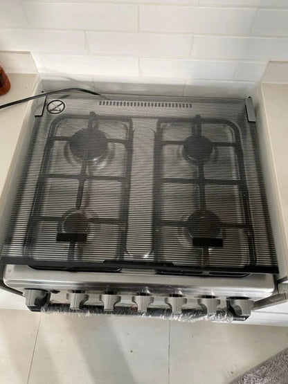 Midea 60cm Free Standing Gas Cooker | Stainless Steel | Closed Door Grilling | Frame Failure Protection - althahanifurniture