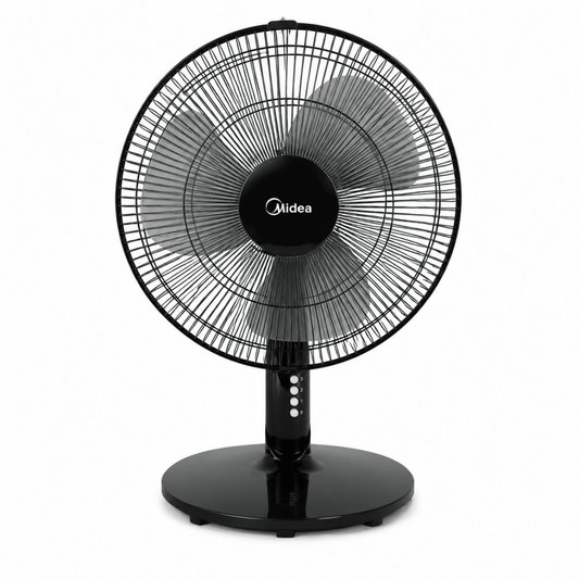 Midea FS40-19K 2-in-1 Pedestal & Table Fan | 16-Inch, 50W, Black - used 4 months - Al Thahani Furniture
