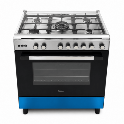 Midea LME95030FFD-C 90 cm 5-Burner Gas Cooker with Convection &amp; Rotisserie - Al Thahani Furniture