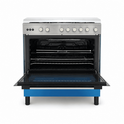 Midea LME95030FFD-C 90 cm 5-Burner Gas Cooker with Convection &amp; Rotisserie - Al Thahani Furniture