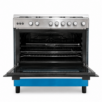 Midea LME95030FFD-C 90 cm 5-Burner Gas Cooker with Convection &amp; Rotisserie - Al Thahani Furniture