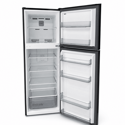 Midea MDRT390MTE28 266L Frost-Free Double-Door Refrigerator – Black - Al Thahani Furniture