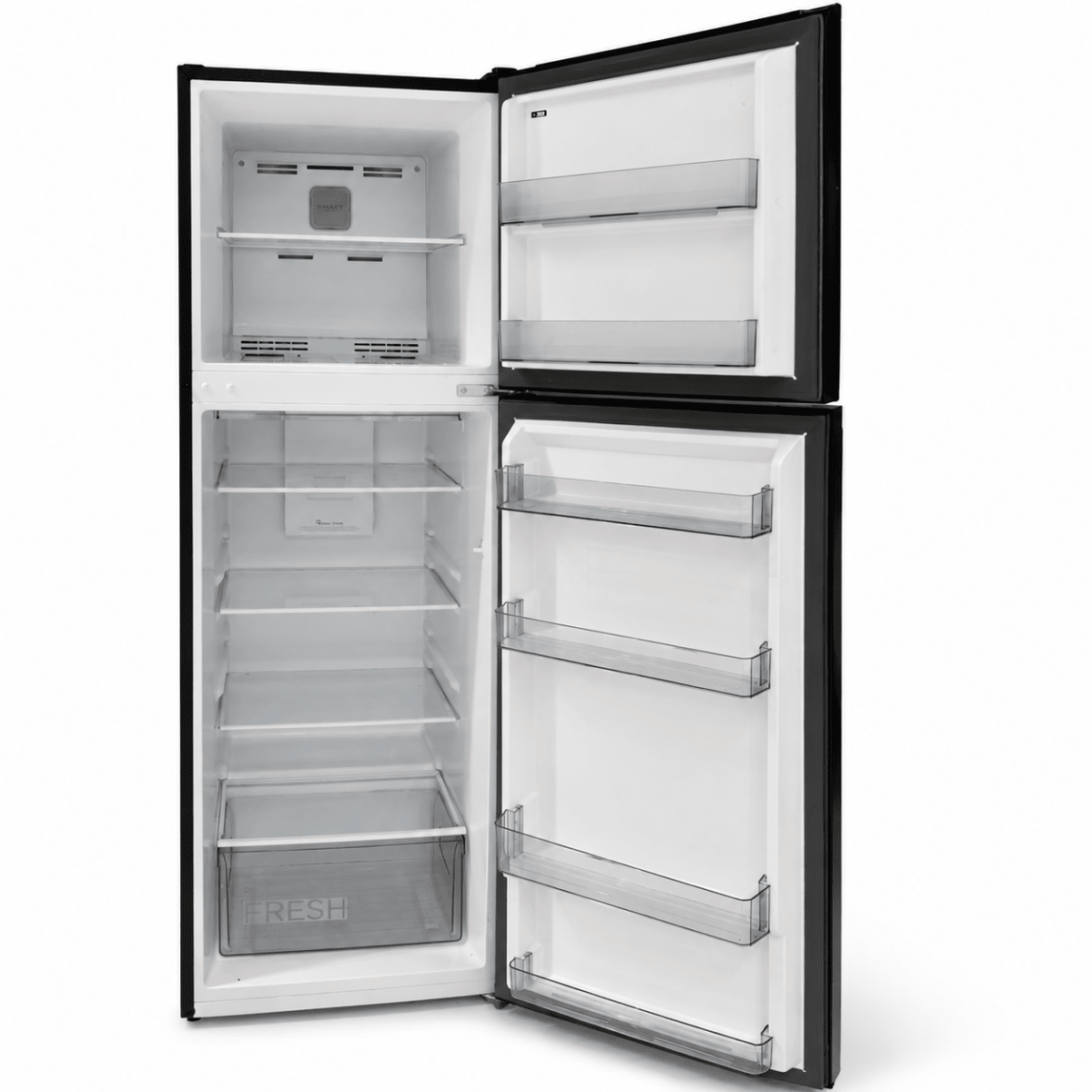 Midea MDRT390MTE28 266L Frost-Free Double-Door Refrigerator – Black - Al Thahani Furniture