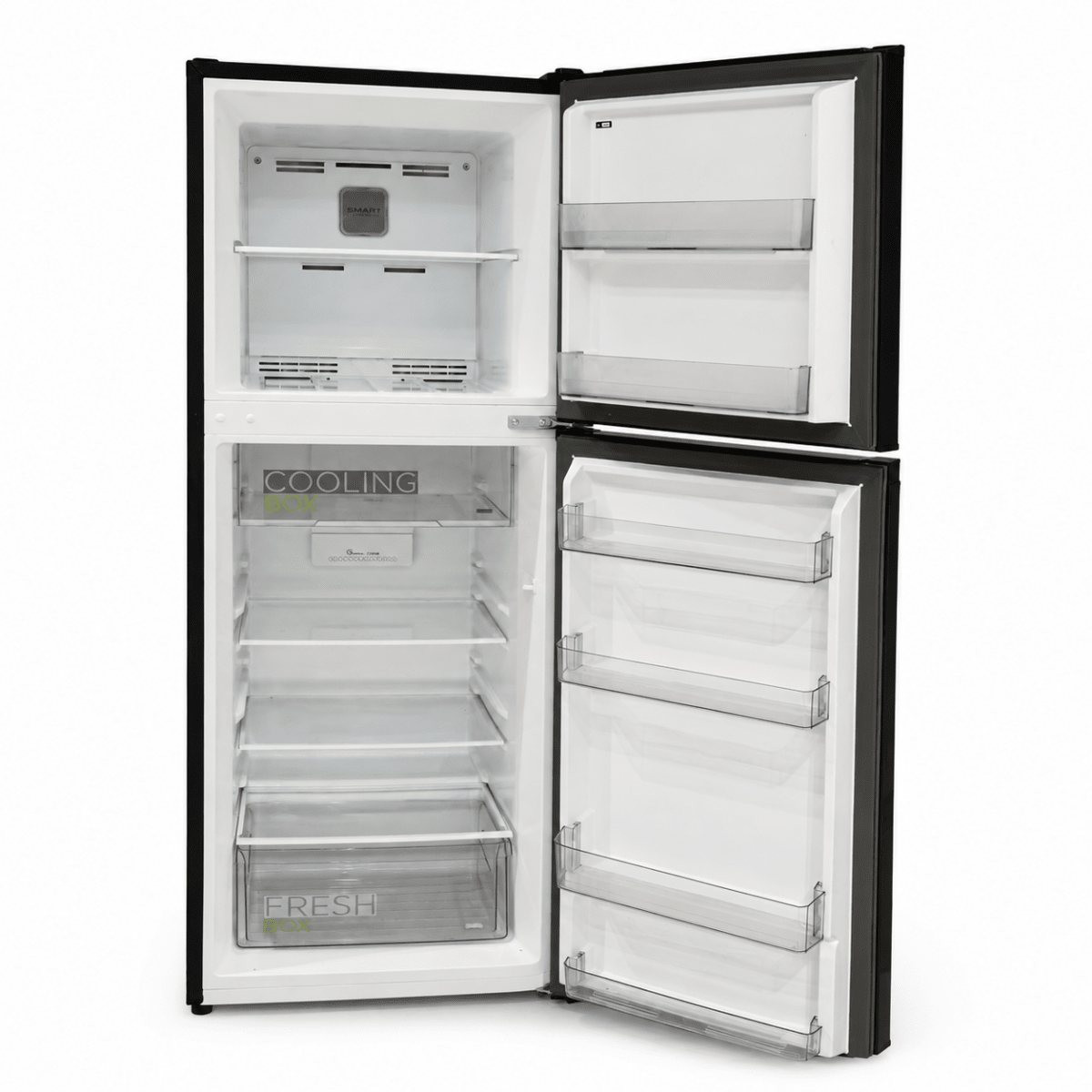 Midea MDRT390MTE28 266L Frost-Free Double-Door Refrigerator – Black - Al Thahani Furniture