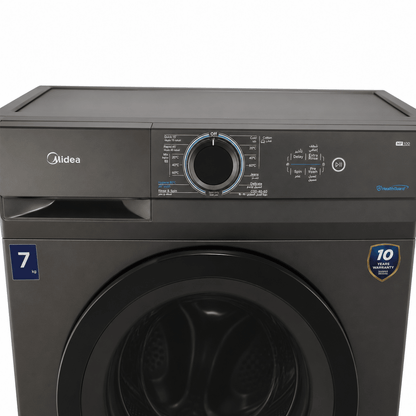 Midea MF100 7 kg Front-Load Inverter Washing Machine | Dark Grey - Al Thahani Furniture