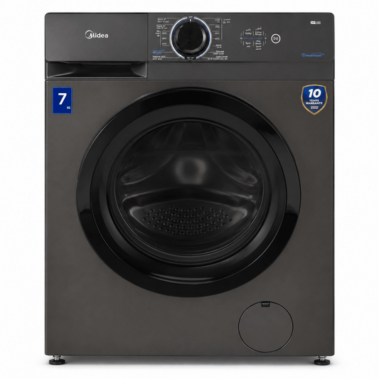 Midea MF100 7 kg Front-Load Inverter Washing Machine | Dark Grey - Al Thahani Furniture
