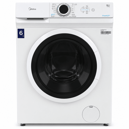 Midea MF100W60/W-GCC 6kg Front Load Washing Machine – 1000 RPM – White - Al Thahani Furniture