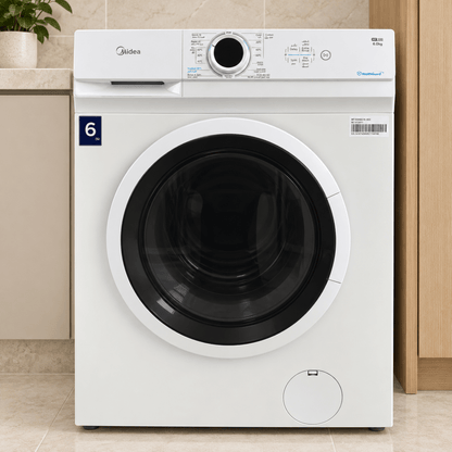 Midea MF100W60/W-GCC 6kg Front Load Washing Machine – 1000 RPM – White - Al Thahani Furniture