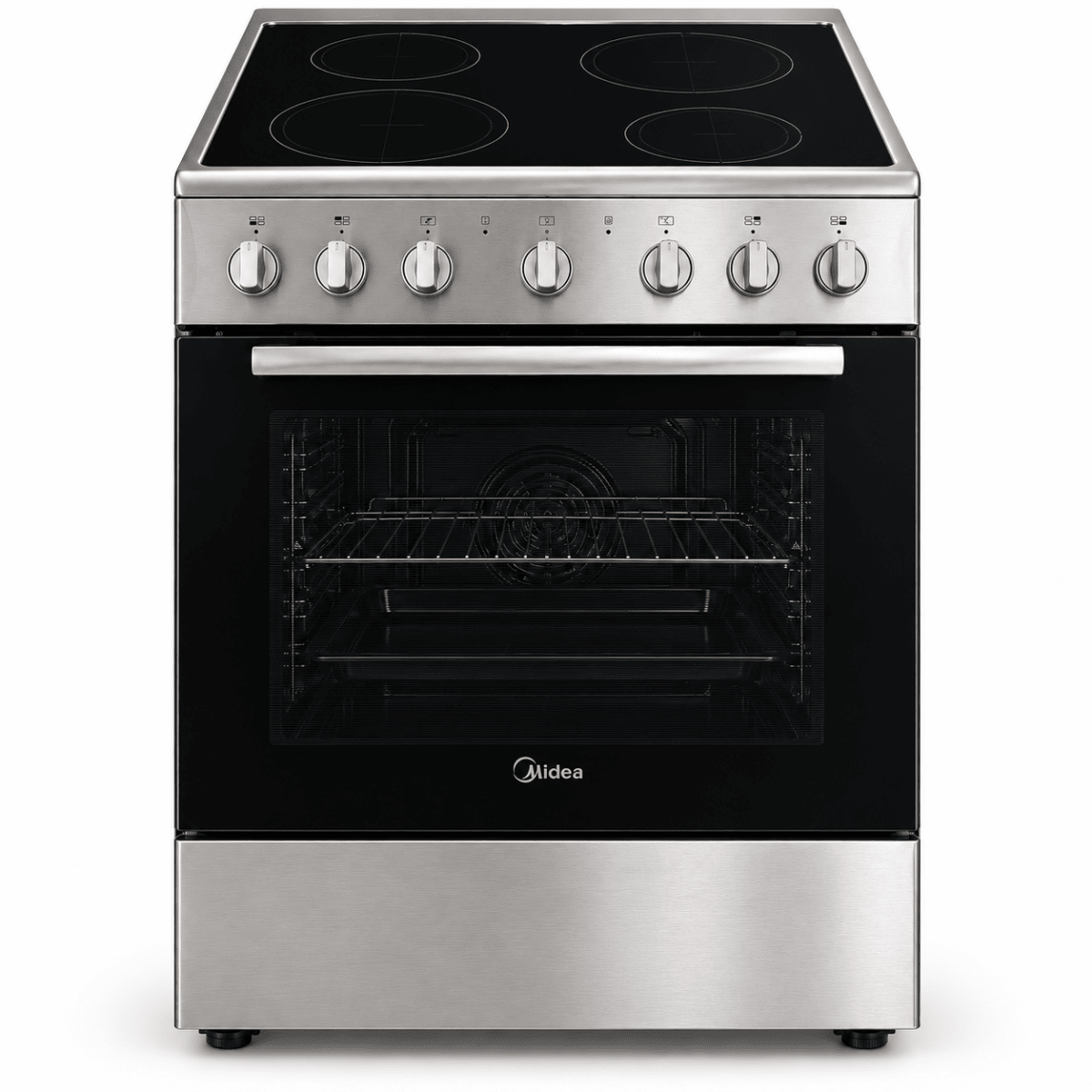 Midea VC6814 60cm Freestanding Ceramic Electric Cooker with 65L Multifunction Oven – Stainless Steel - Al Thahani Furniture