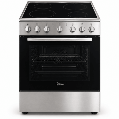 Midea VC6814 60cm Freestanding Ceramic Electric Cooker with 65L Multifunction Oven – Stainless Steel - Al Thahani Furniture