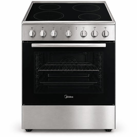 Midea VC6814 60cm Freestanding Ceramic Electric Cooker with 65L Multifunction Oven – Stainless Steel - Al Thahani Furniture