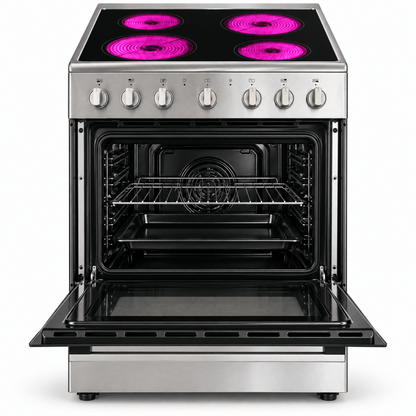 Midea VC6814 60cm Freestanding Ceramic Electric Cooker with 65L Multifunction Oven – Stainless Steel - Al Thahani Furniture