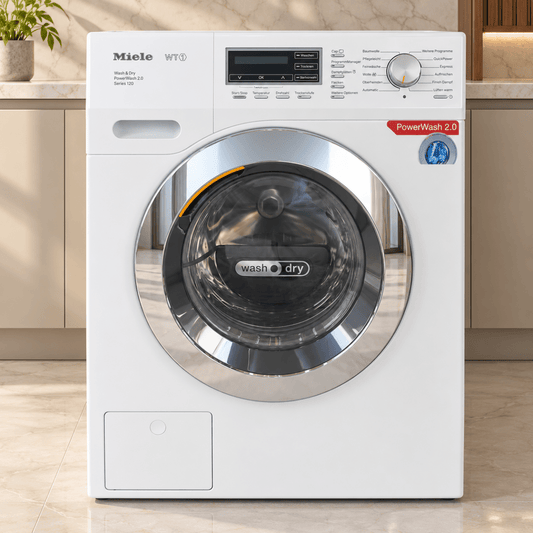 Miele WT1 WTF115 WCS Series 120 Washer Dryer – 7 kg Wash / 4 kg Dry – 1600 RPM – White - Al Thahani Furniture