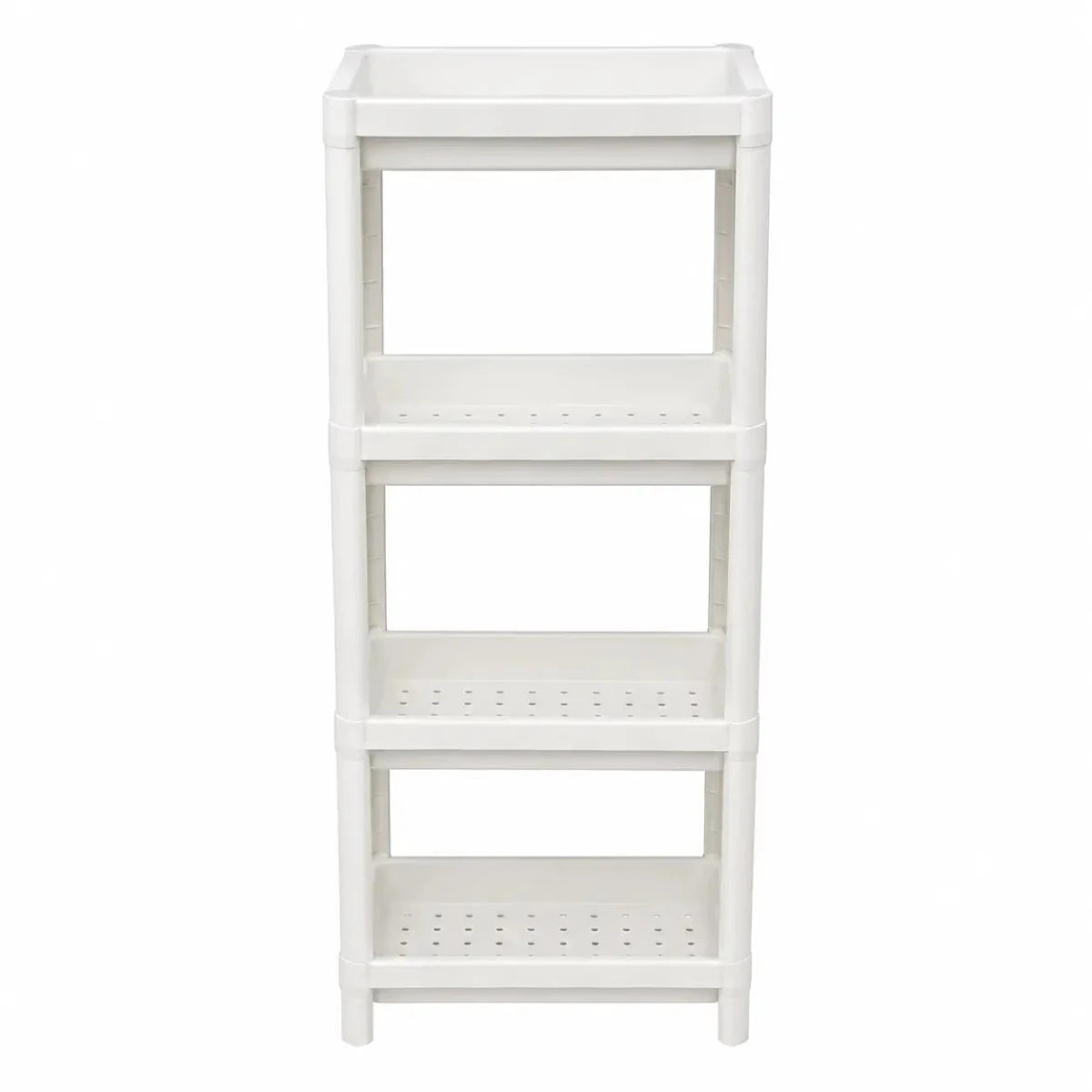 Mingzhe 4-Layer Bathroom Tower Shelf | White Plastic Storage Rack - used 3 months - Al Thahani Furniture