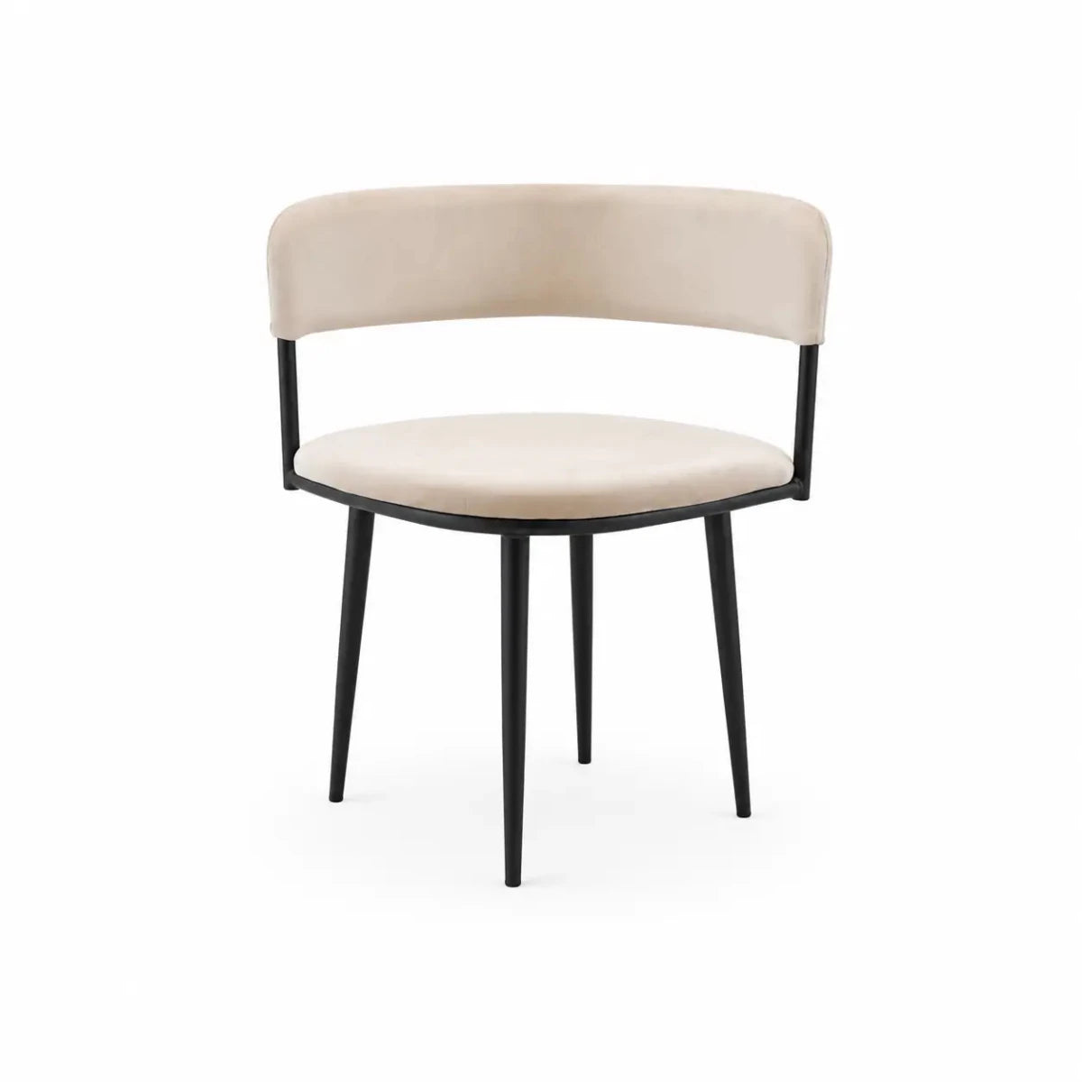 Minimalist Black Rectangular Dining Set | 4 Mid-Century Upholstered Chairs, 110x67x75 cm - used 5 months - Al Thahani Furniture