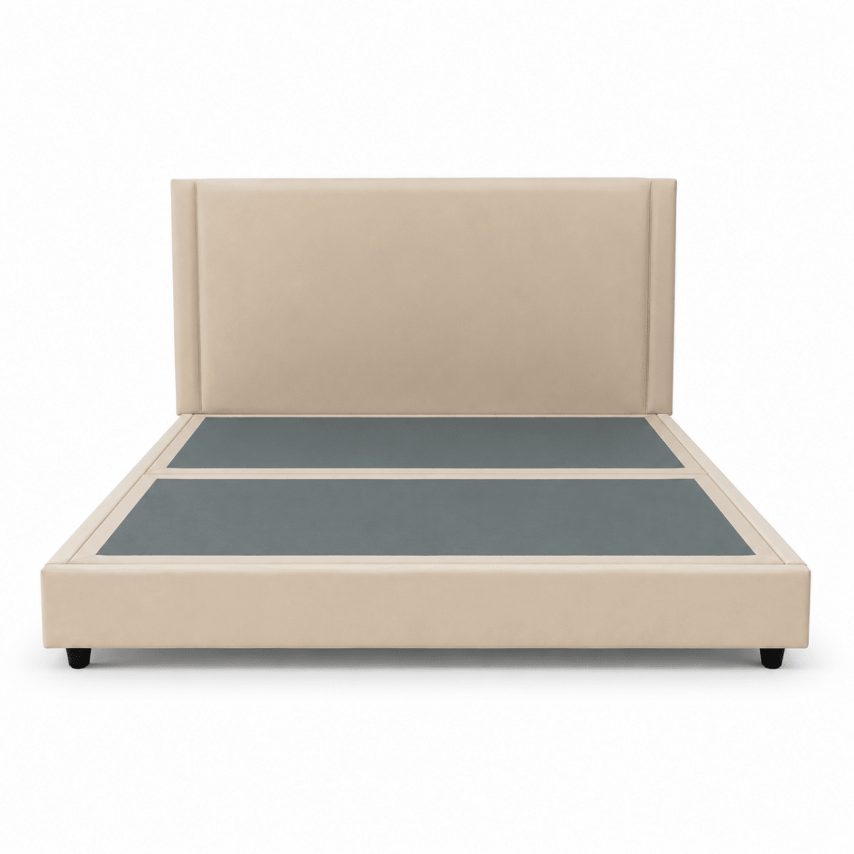 Modern Beige Upholstered Super King Bed with Englander BodiForm GEL Mattress - Al Thahani Furniture
