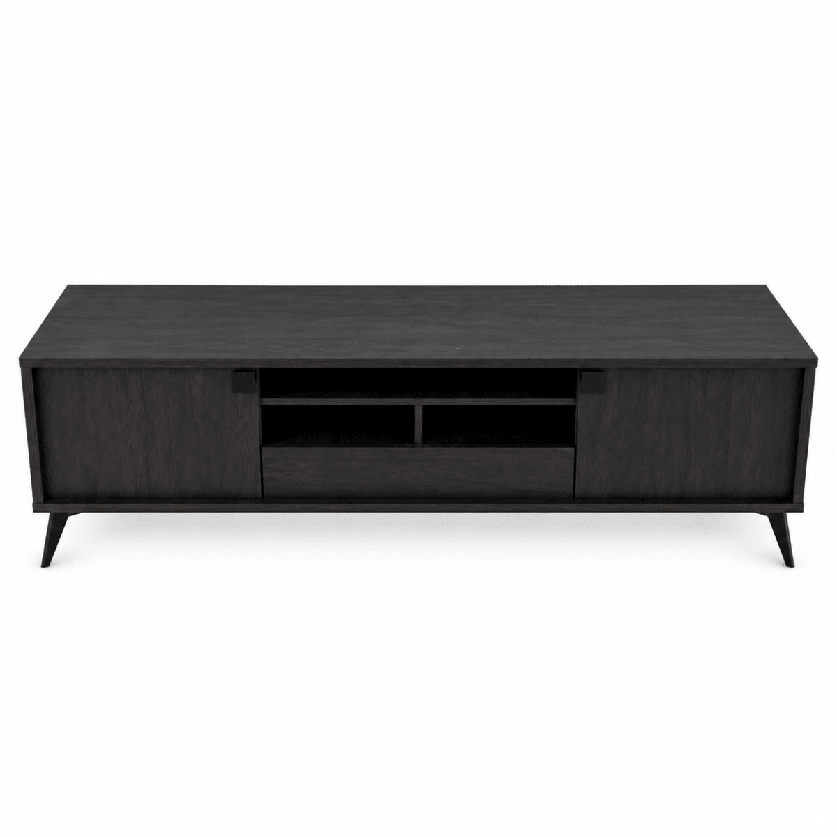 Modern Black Wood 1.8-Metre TV & Media Unit - Al Thahani Furniture