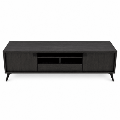 Modern Black Wood 1.8-Metre TV & Media Unit - Al Thahani Furniture
