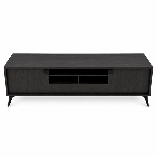 Modern Black Wood 1.8-Metre TV & Media Unit - Al Thahani Furniture